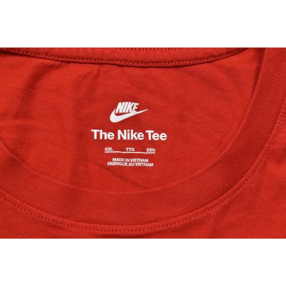 Nike The Nike Tee Men's Red Crewneck T-Shirt Short Sleeve Solid Regular Size XXL - Picture 7 of 8